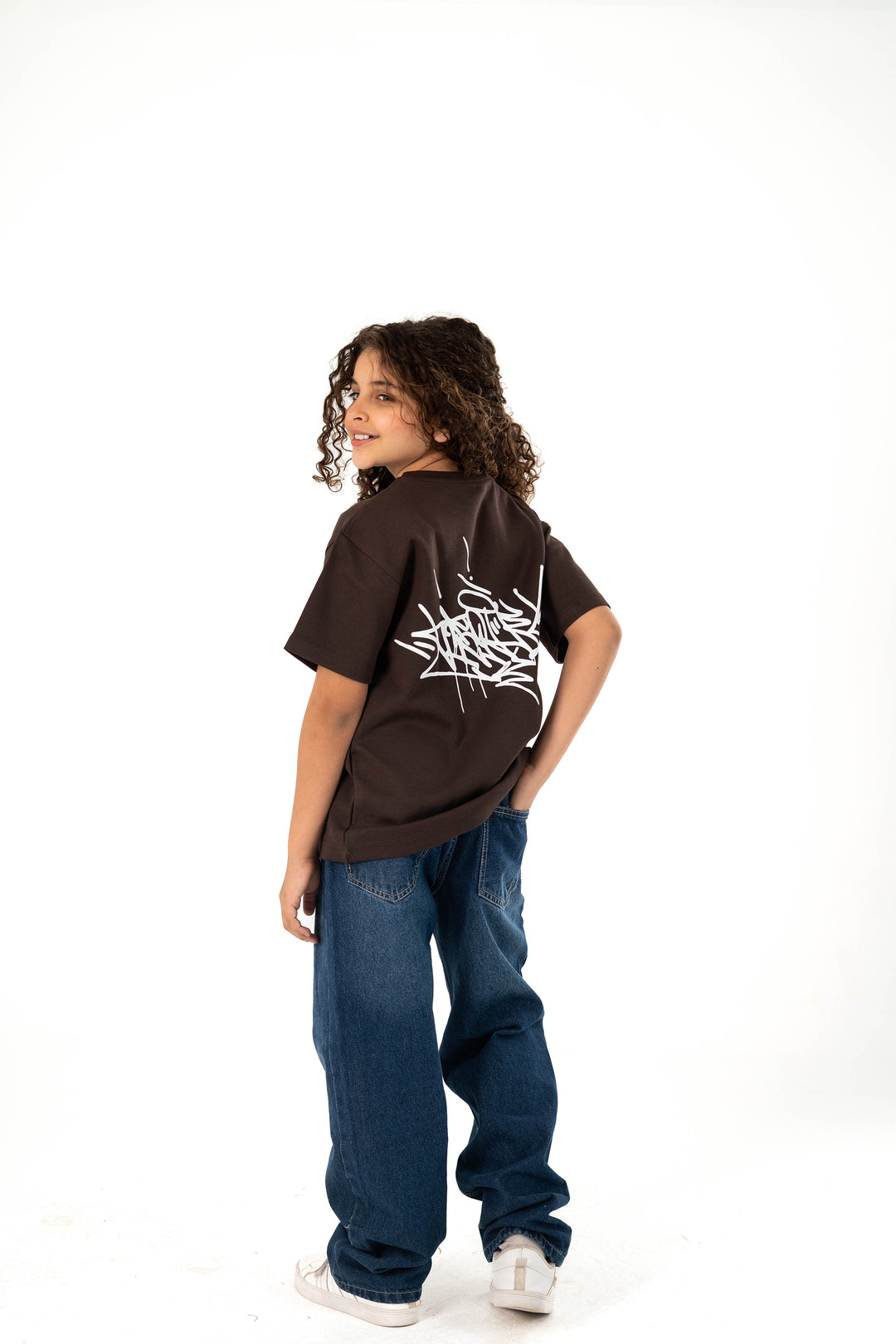 Zigzag Junior Tee — Brown
