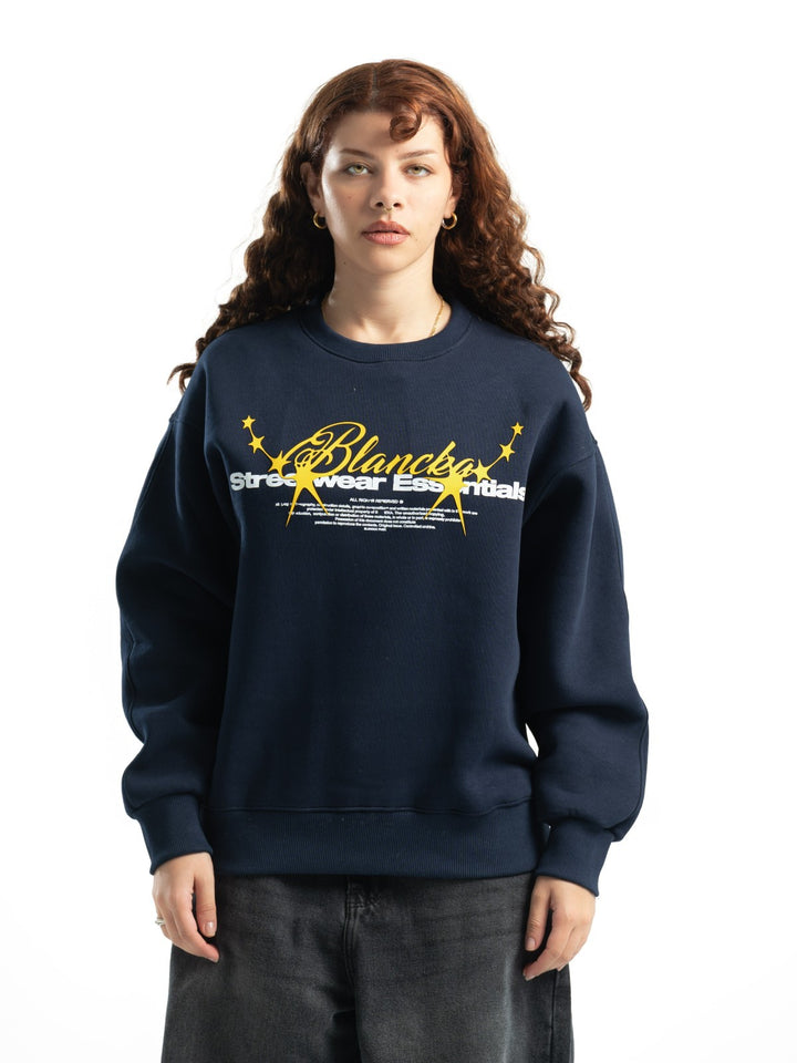 Blancka Stars Crewneck – Navy