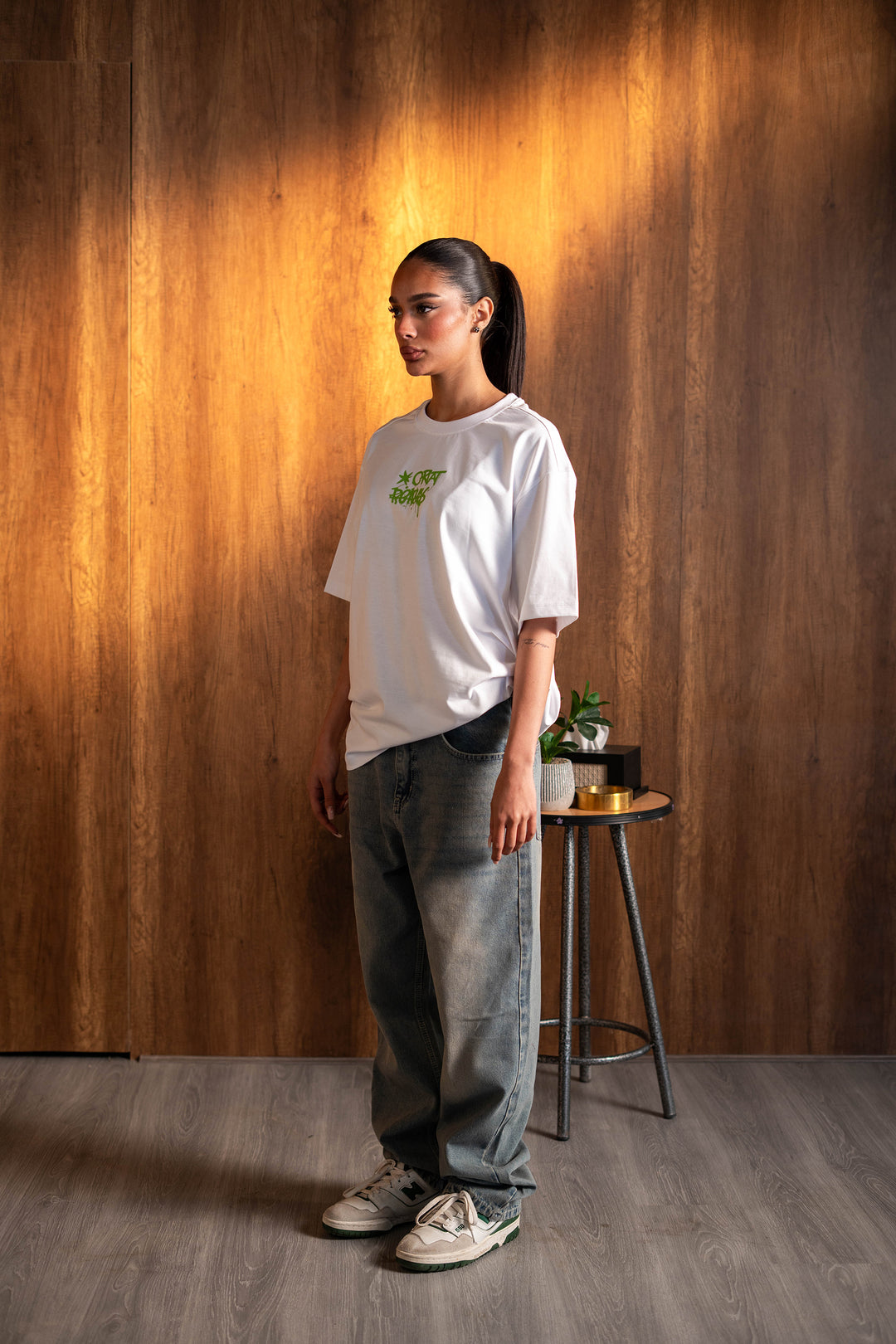 Hustle Graffiti Tee — White