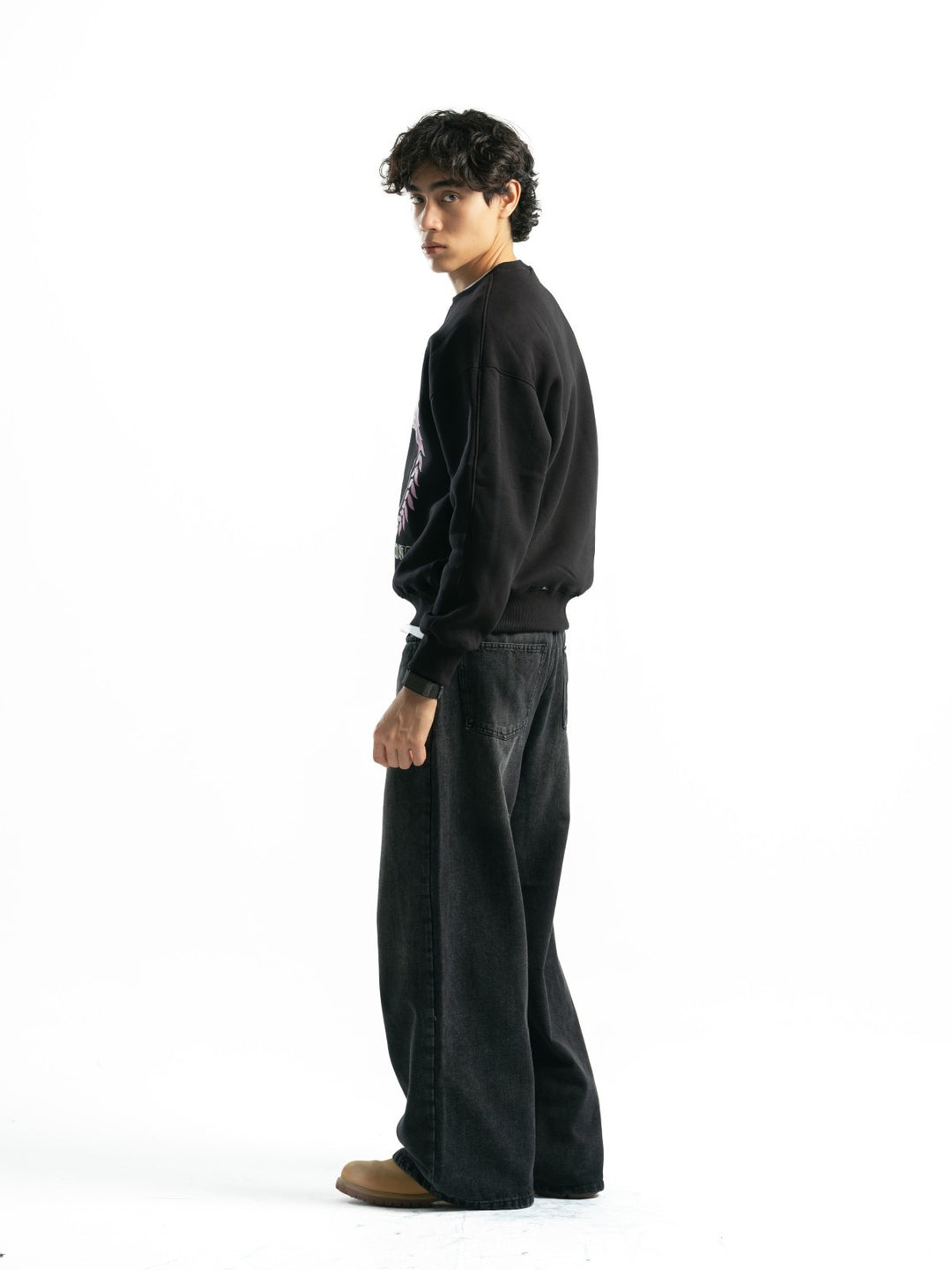 Blancka Varsity Crewneck – Black