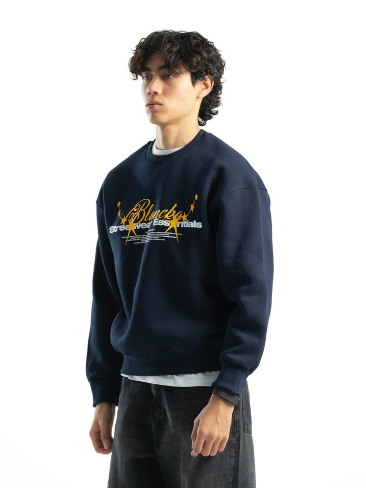 Blancka Stars Crewneck – Navy