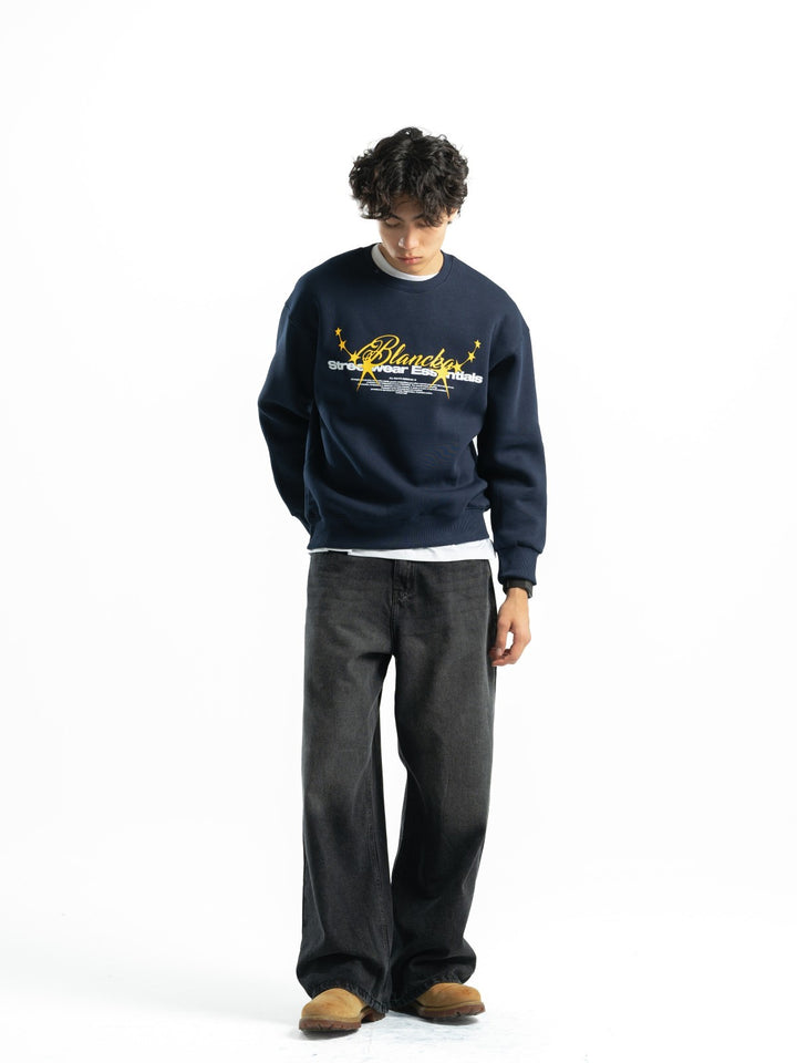 Blancka Stars Crewneck – Navy