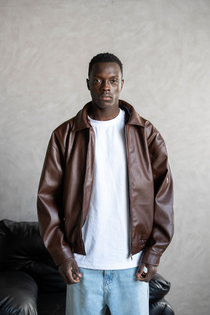 Leather Jacket - Brown