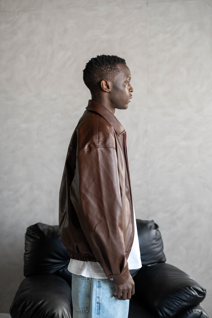 Leather Jacket - Brown