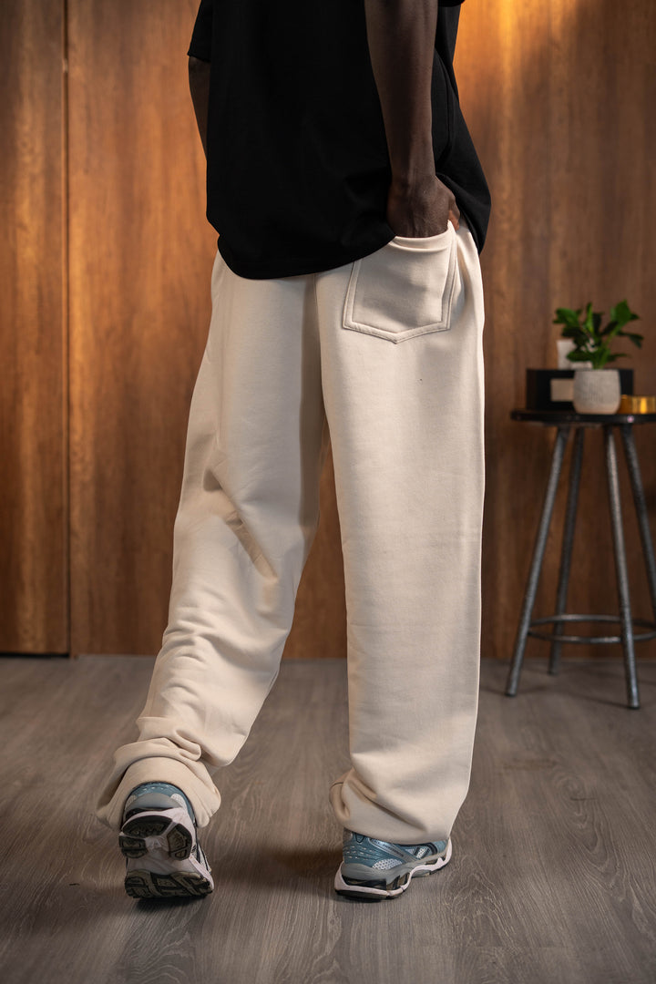 Box Fit Sweatpants - Beige