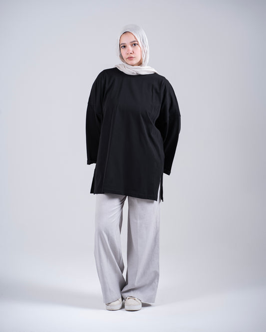 Essential Long Sleeve Tee - Black