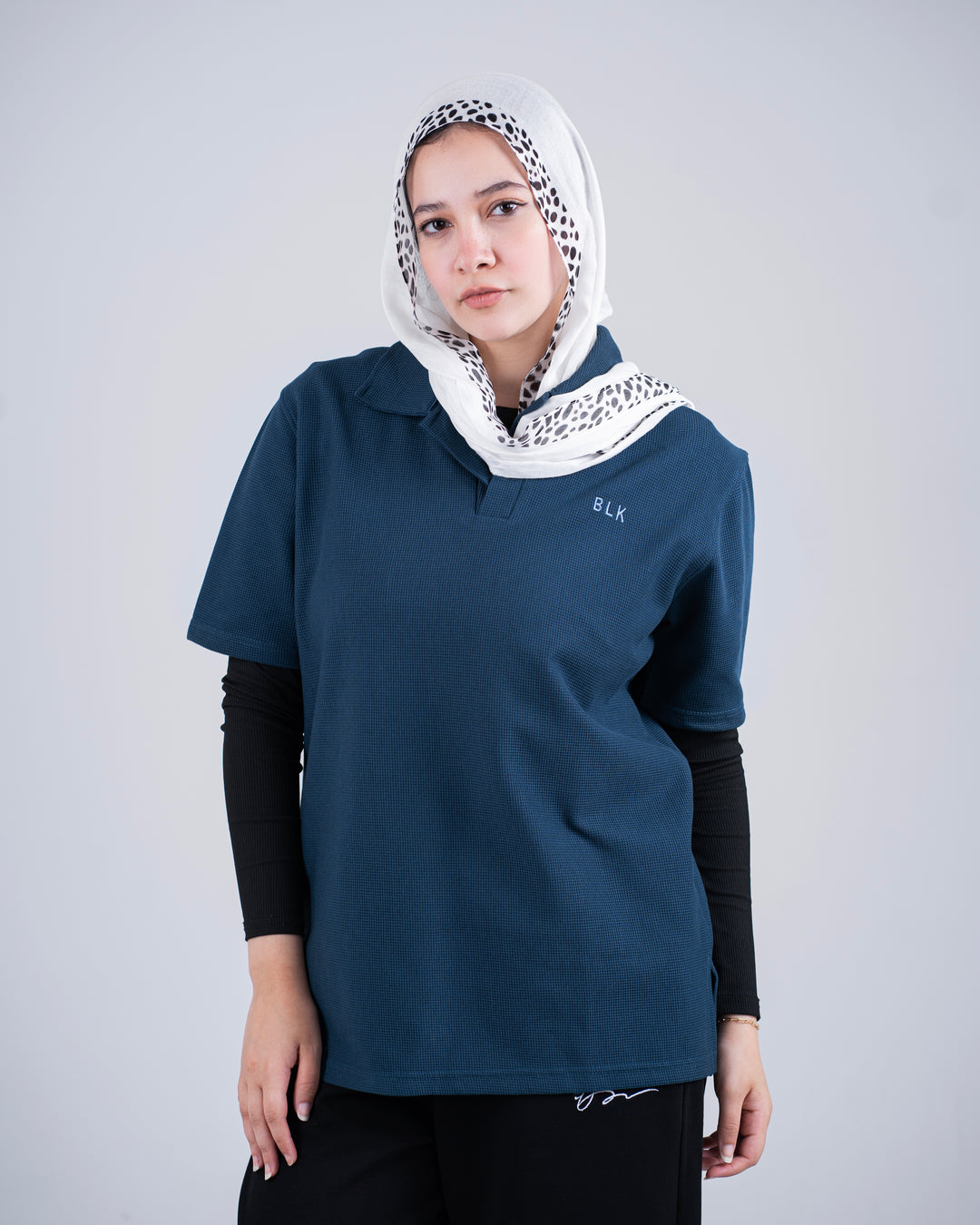 Biscuit Collar Tee – Petroleum