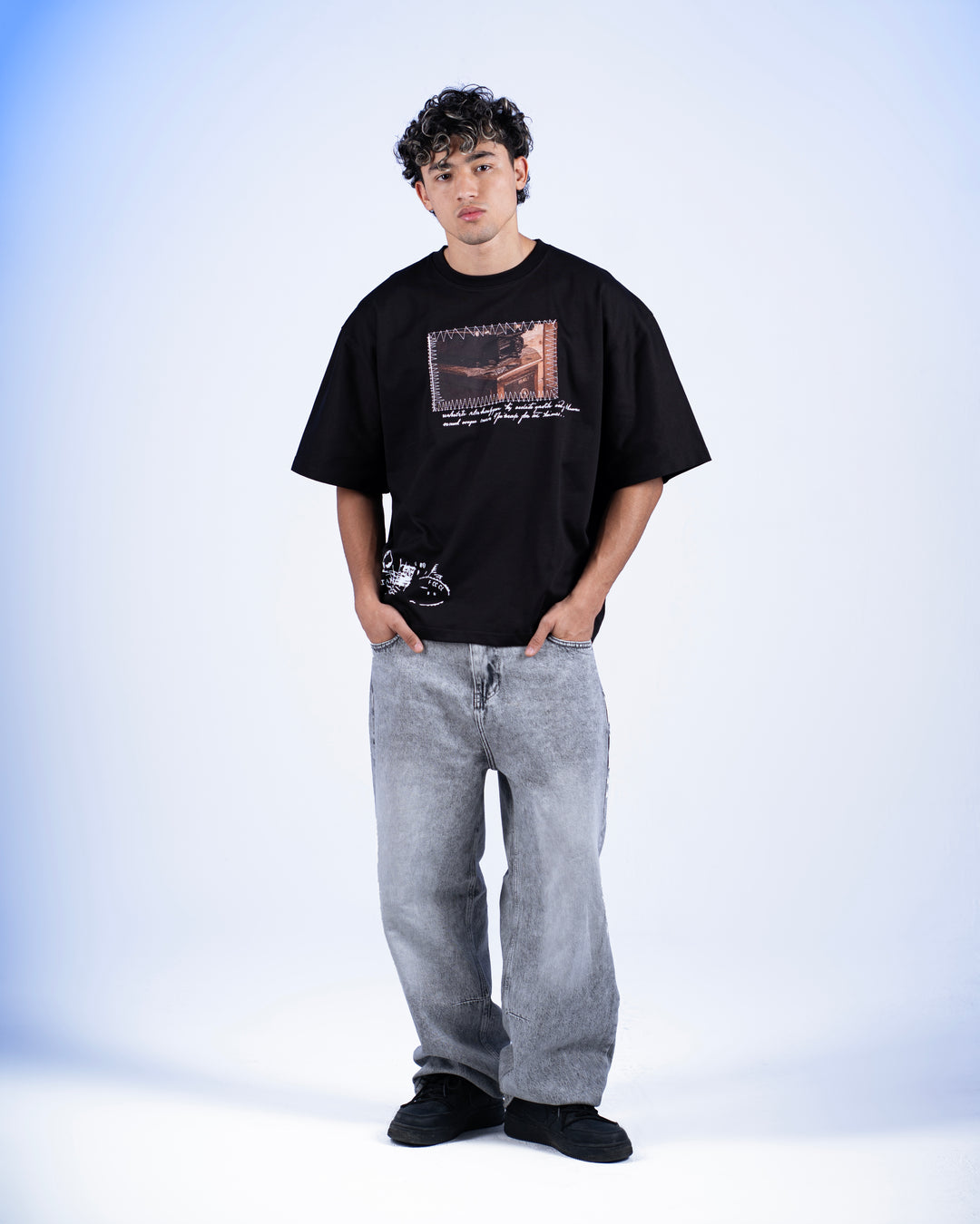 Radio T-shirt -Black