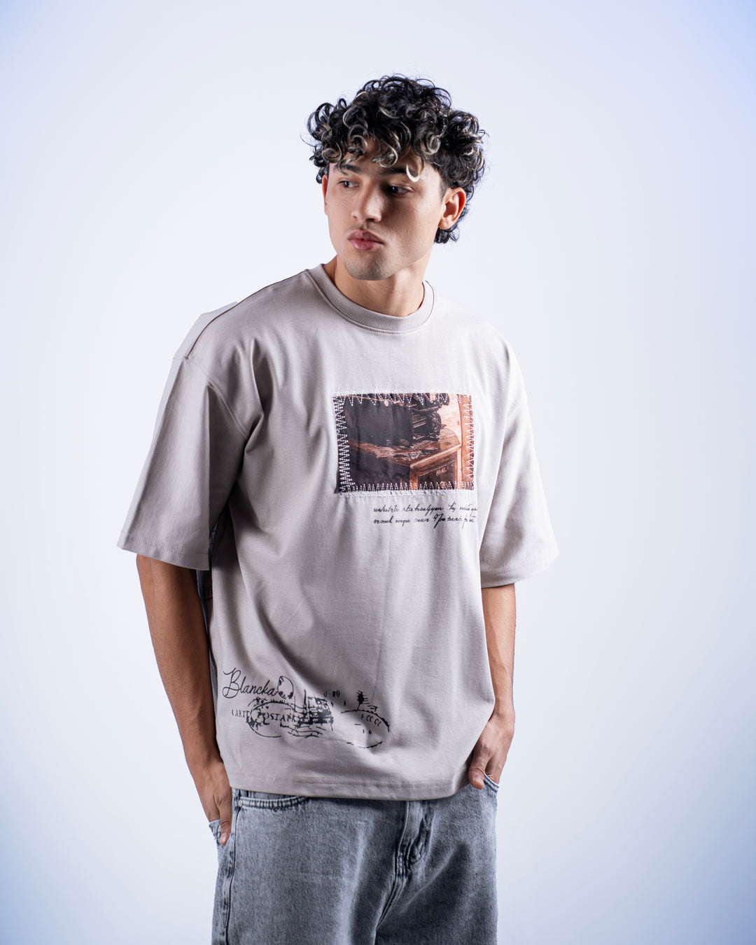 Radio T-shirt - Beige