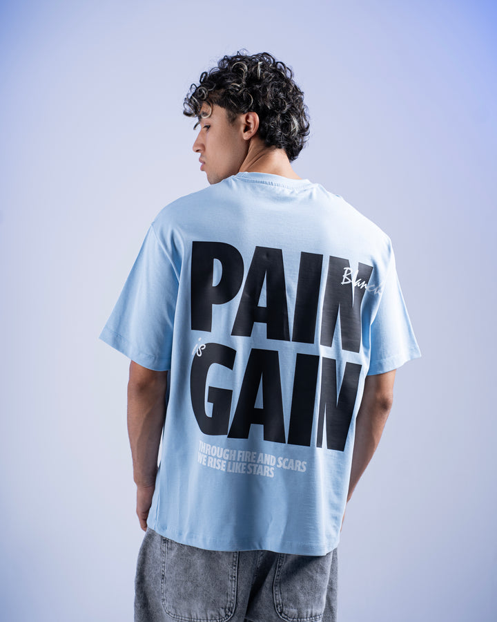 Pain Gain T-shirt - Baby Blue