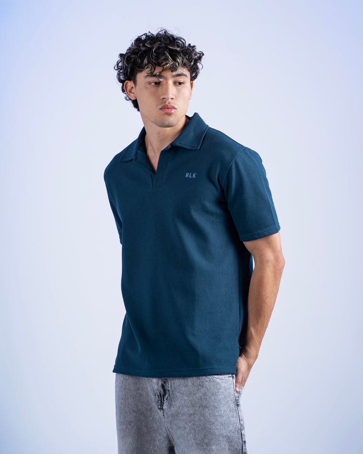 Biscuit Collar Tee – Petroleum