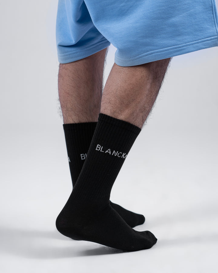 Classic Ribbed Socks – Black