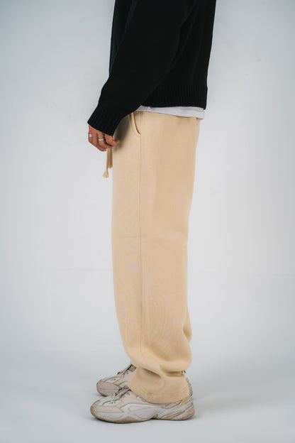 Beige Wide Leg Milton Pants