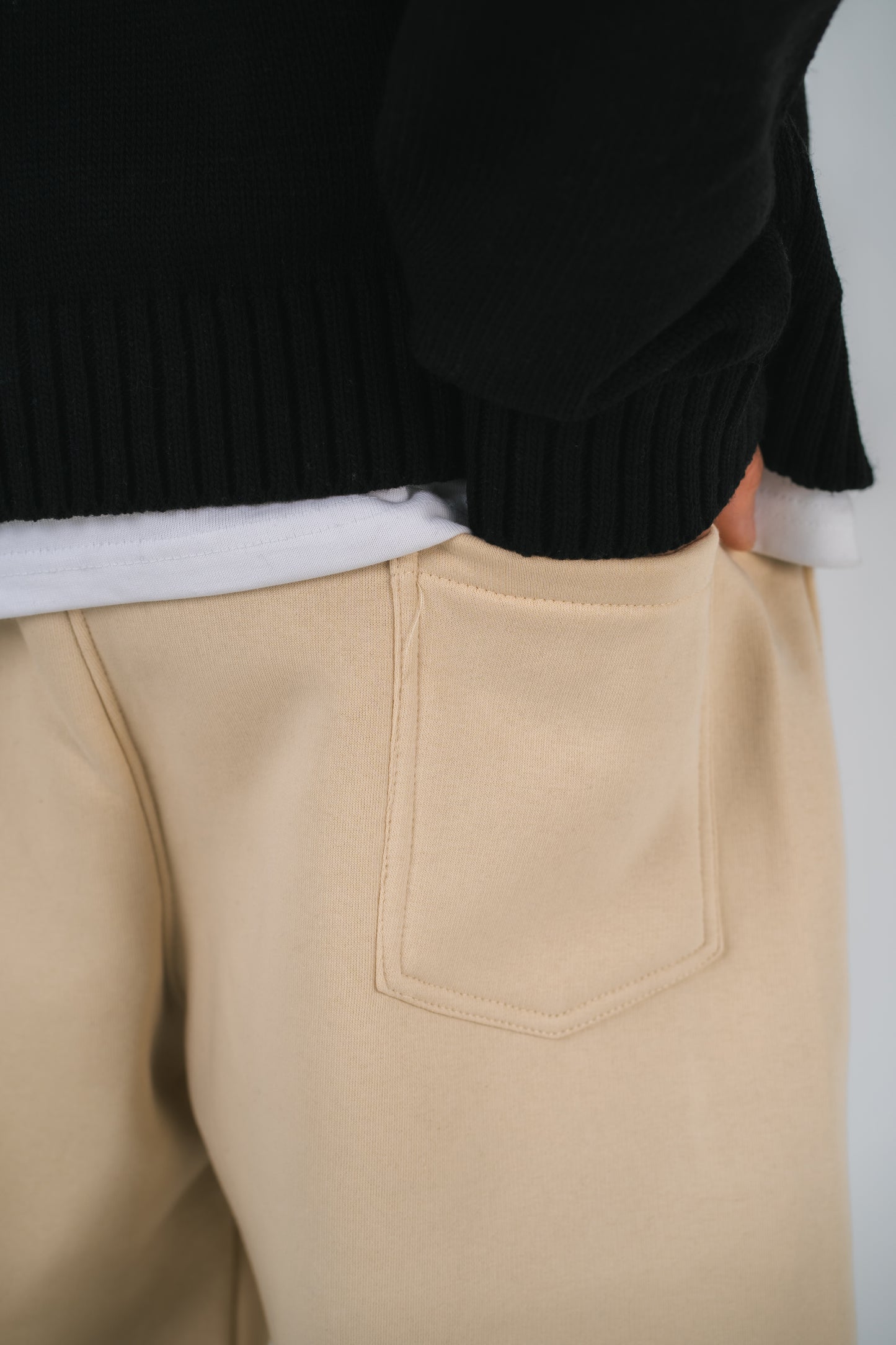 Beige Wide Leg Milton Pants