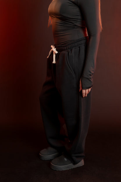 Black Wide Leg Milton Pants