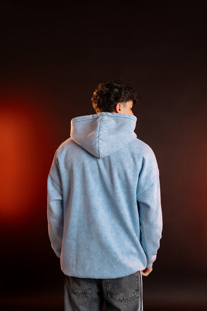 Baby Blue Washed Hoodie