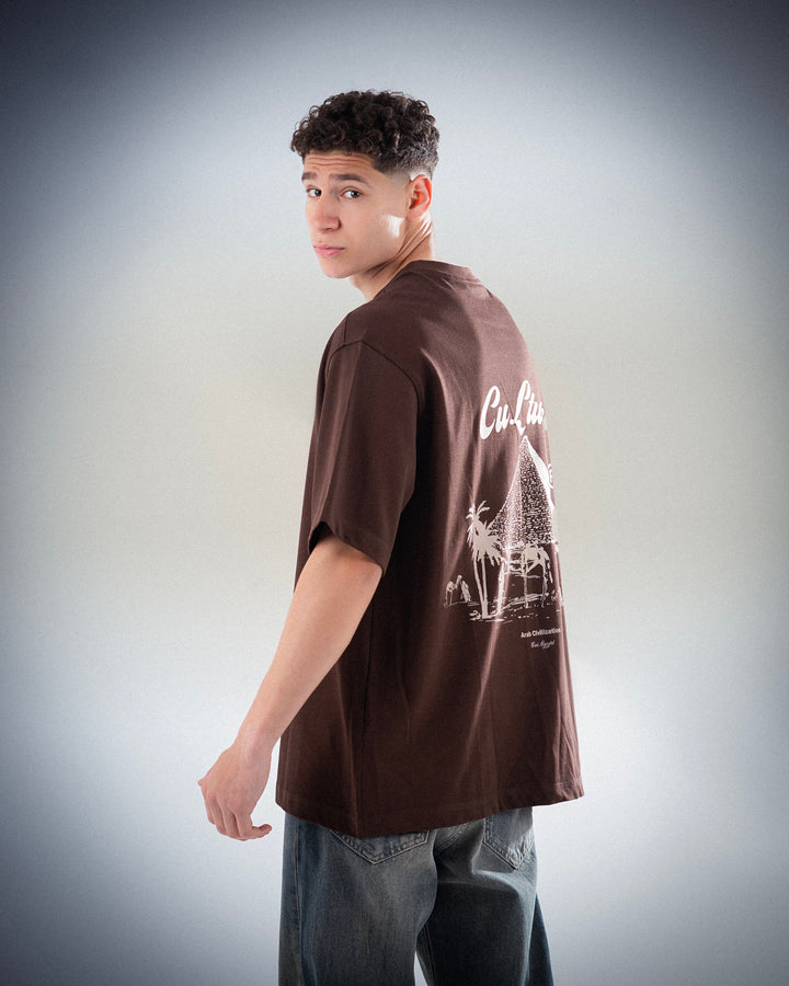Wash Brown Culture T-shirt
