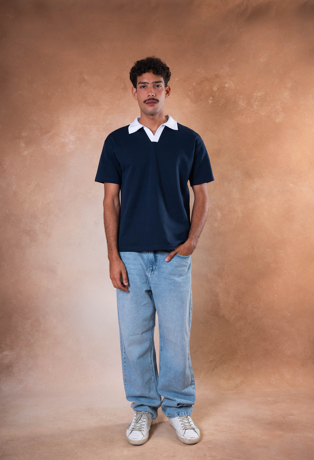 Contrast Polo - Navy