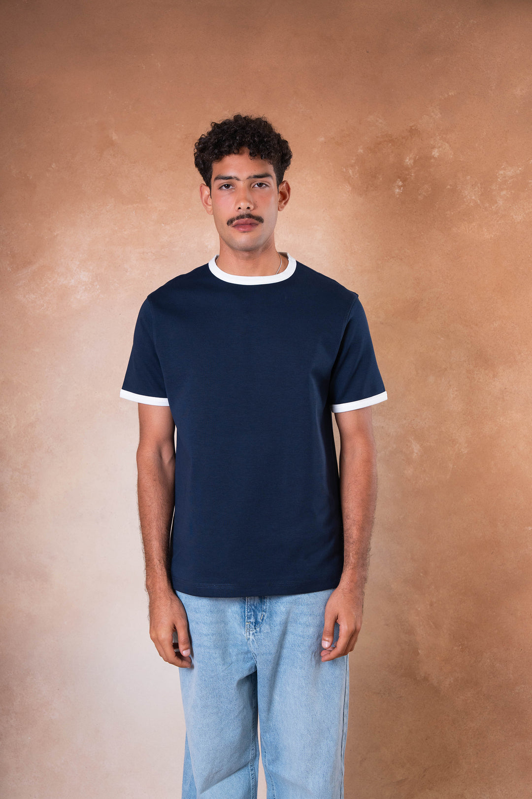 Ringer Tee - Navy