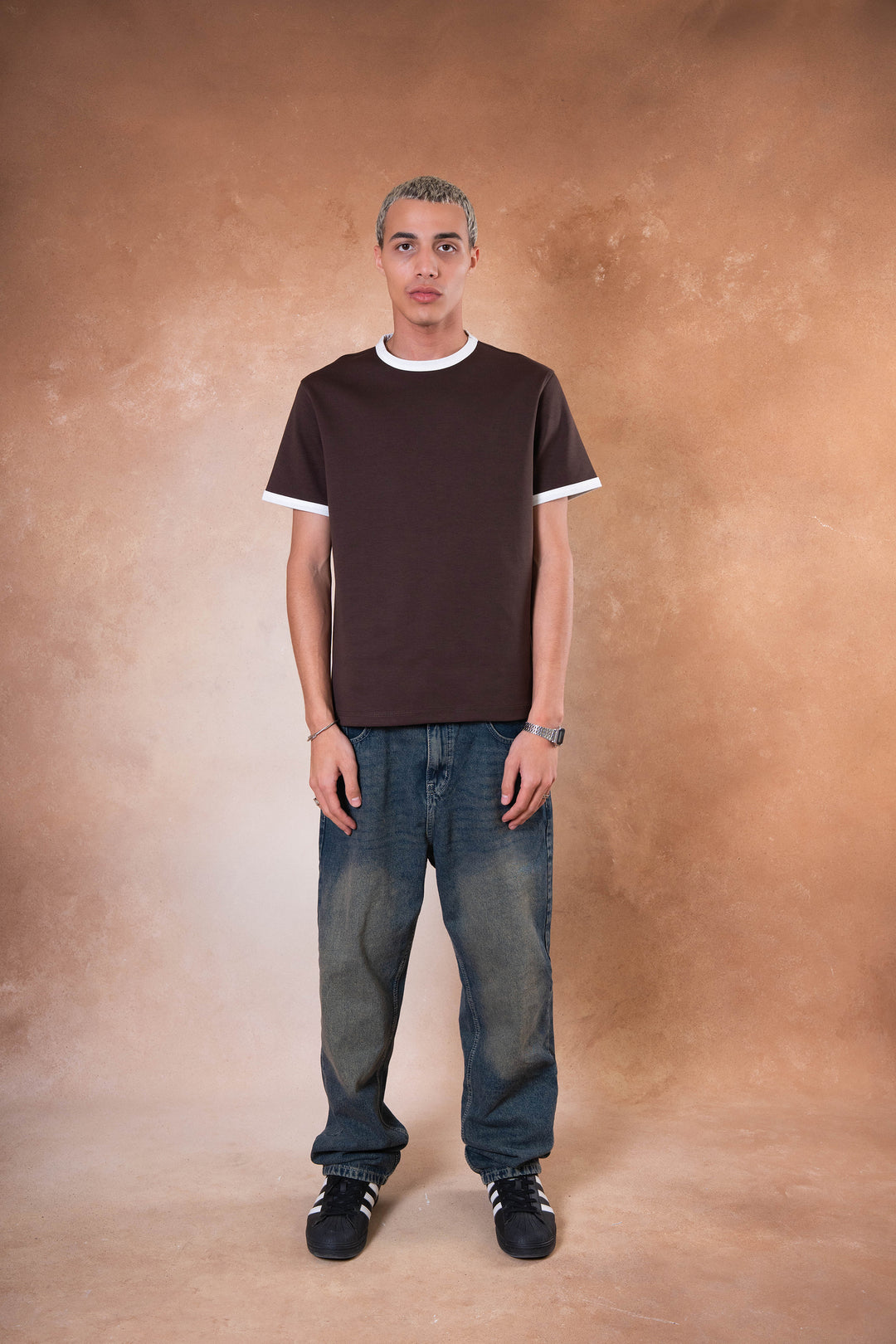 Ringer Tee - Brown