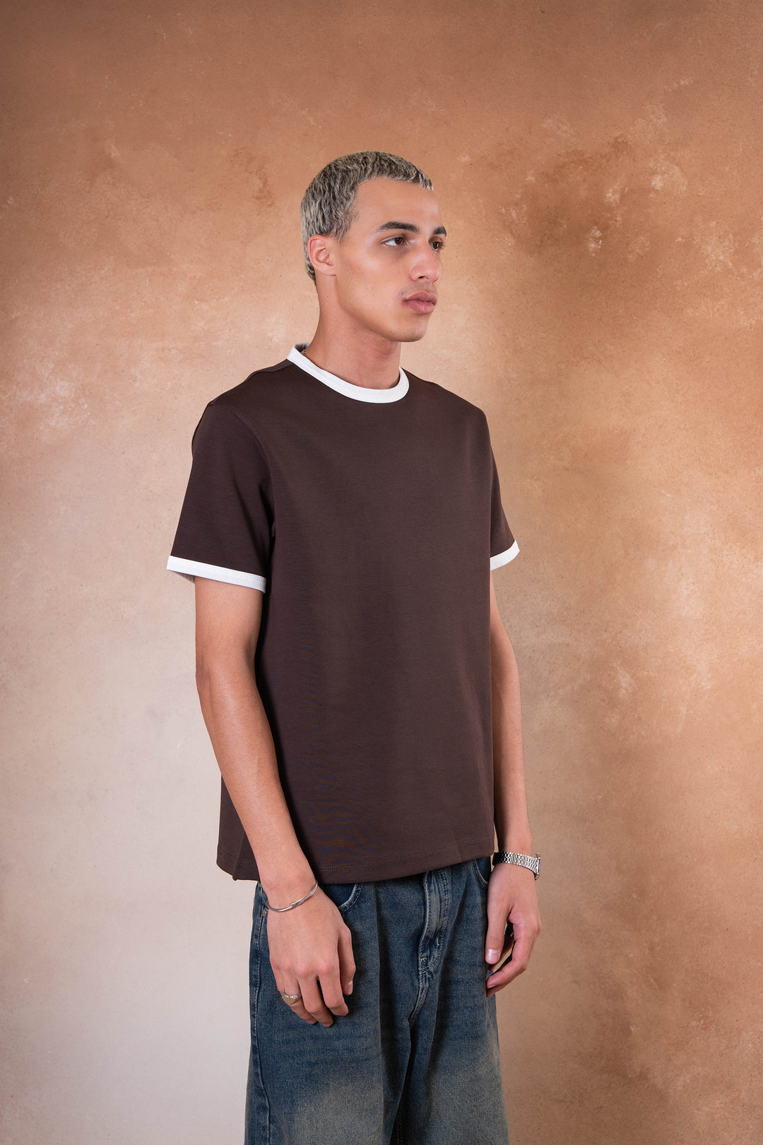 Ringer Tee - Brown