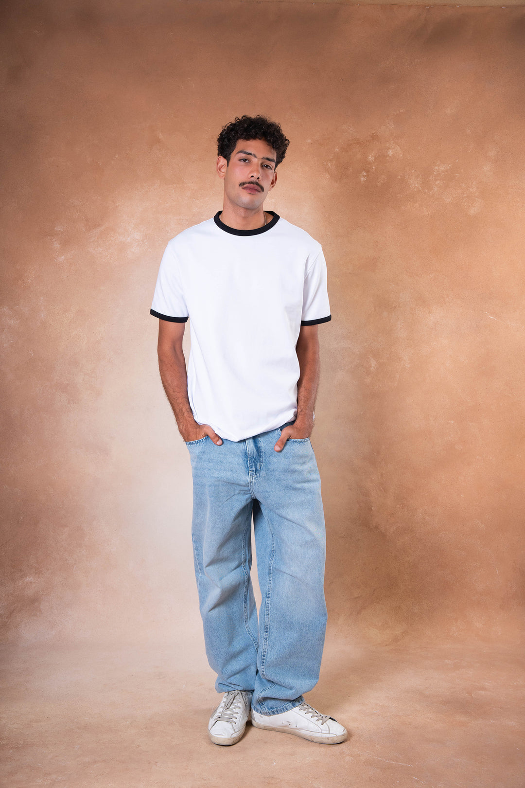 Ringer Tee - White