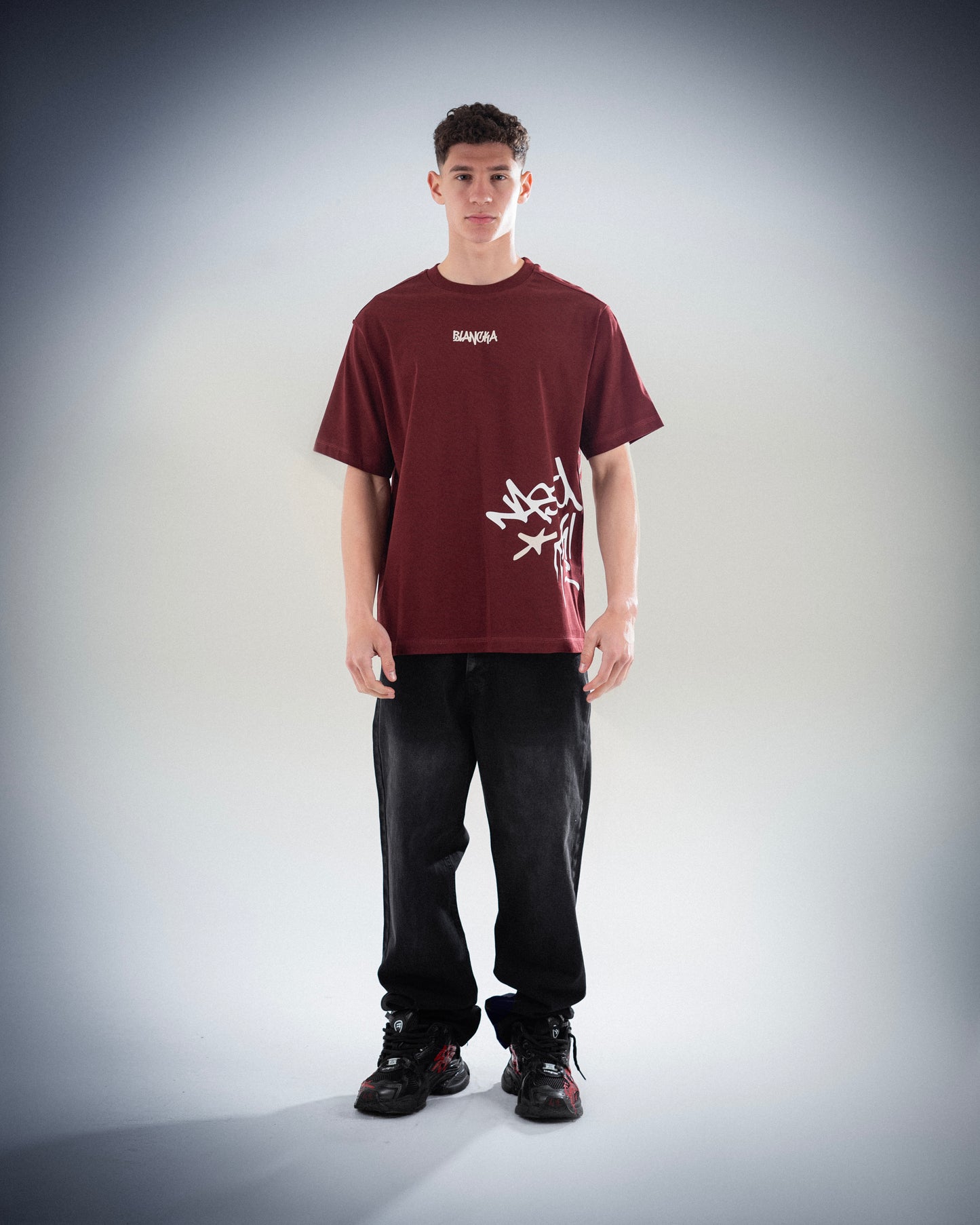 Burgandy Side T-shirt