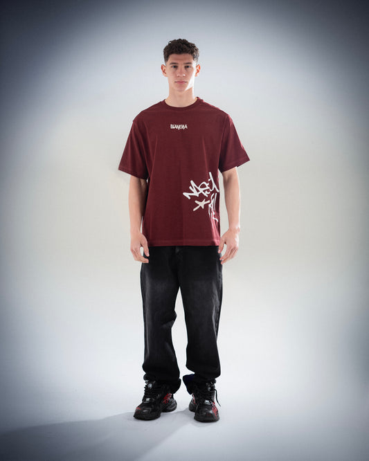 Burgandy Side T-shirt