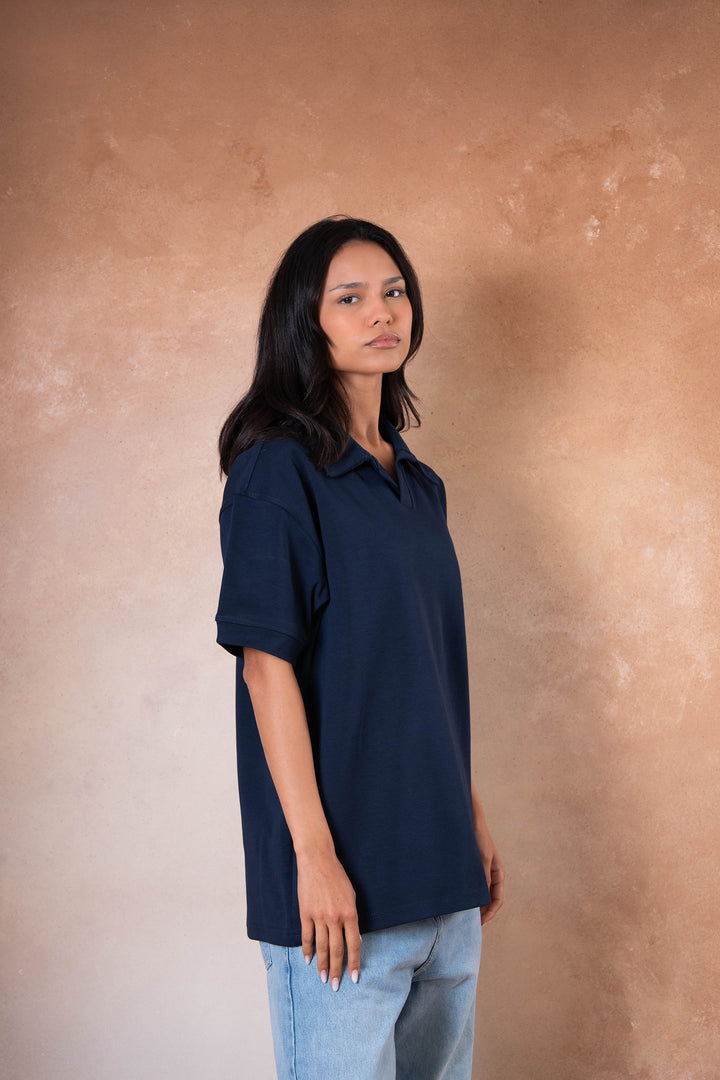 Polo Tee - Navy