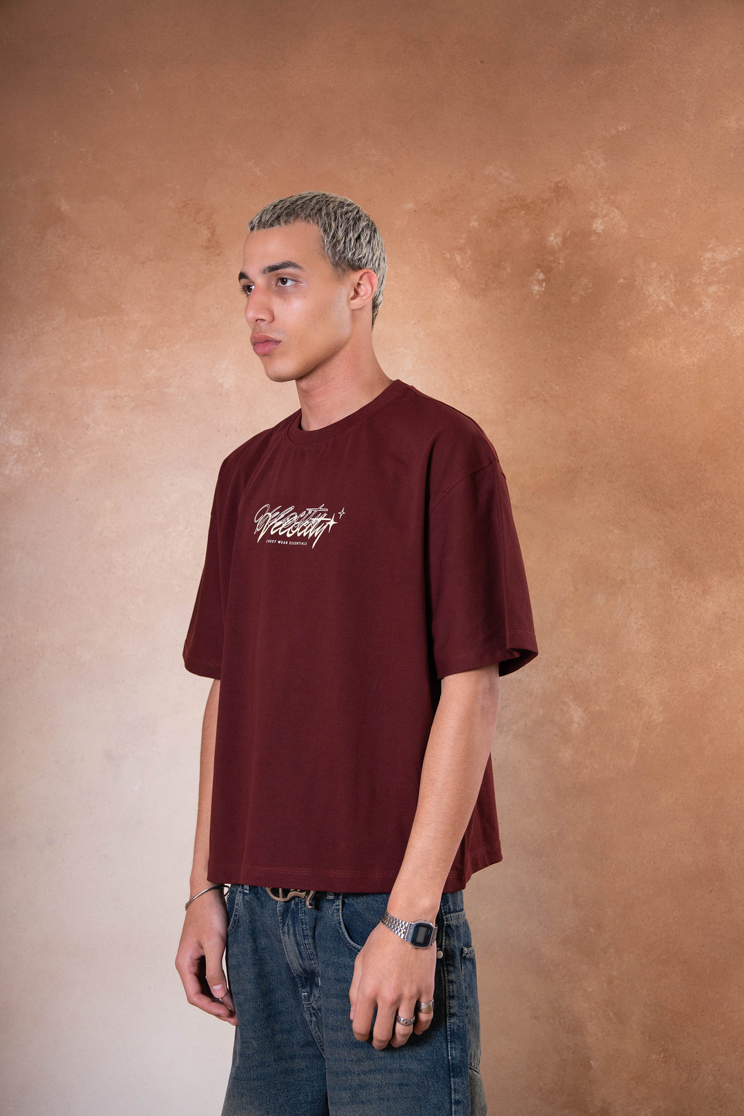 Velocity Tee - Burgandy