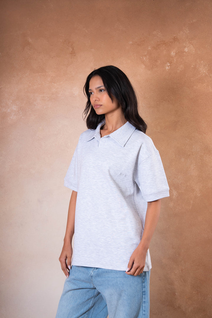 Polo Tee - Light Gray
