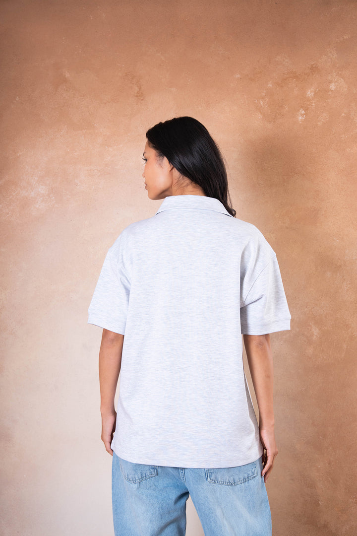 Polo Tee - Light Gray