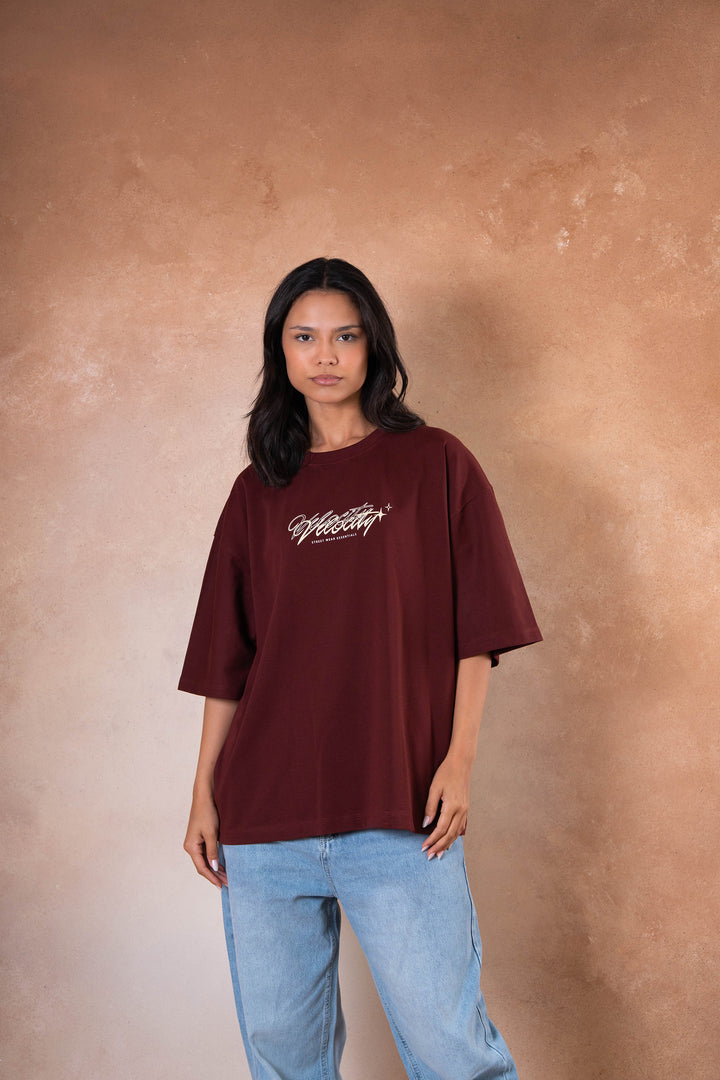 Velocity Tee - Burgandy