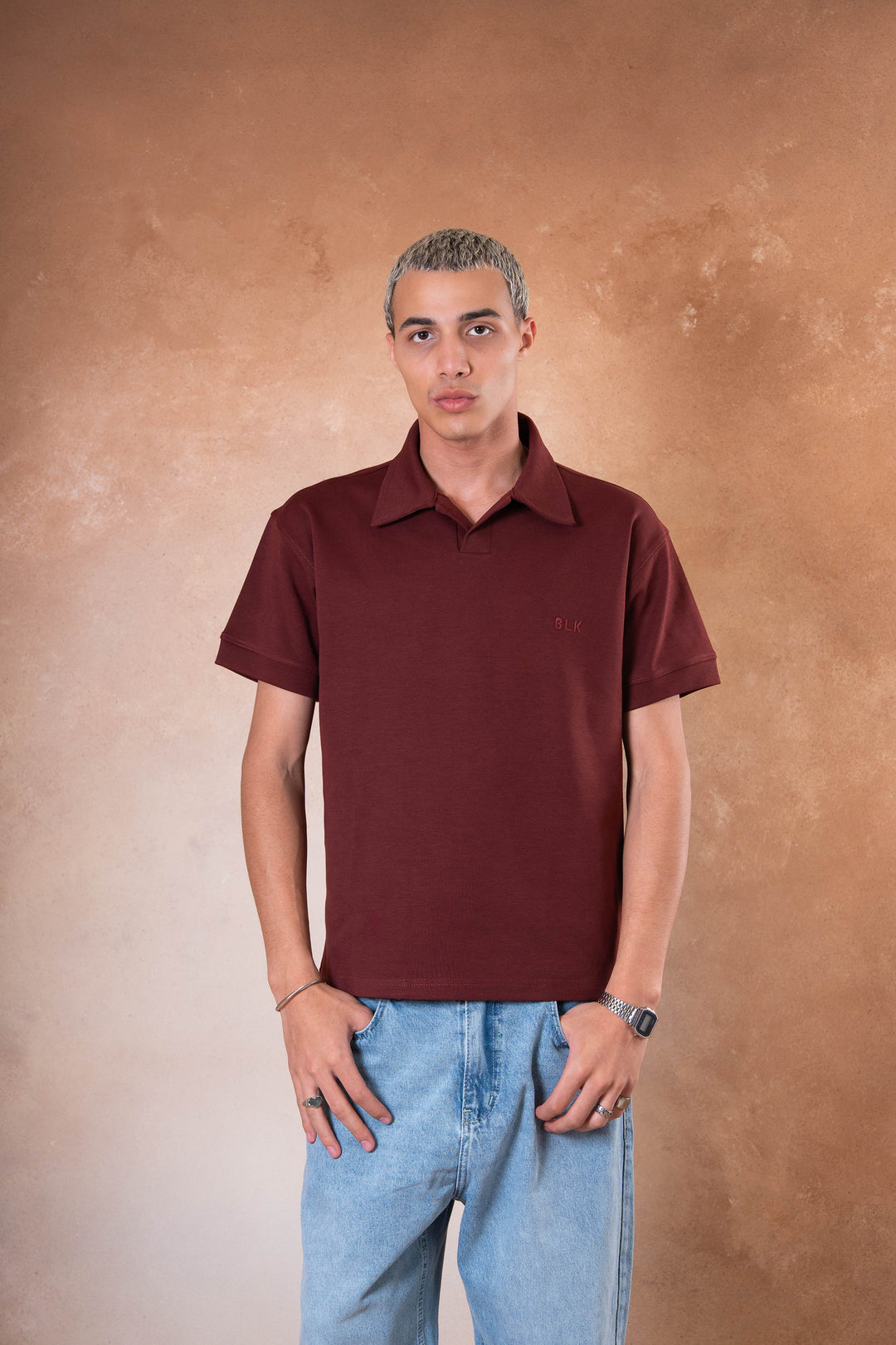 Polo Tee - Burgandy