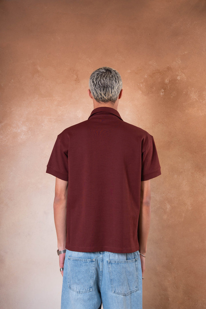 Polo Tee - Burgandy
