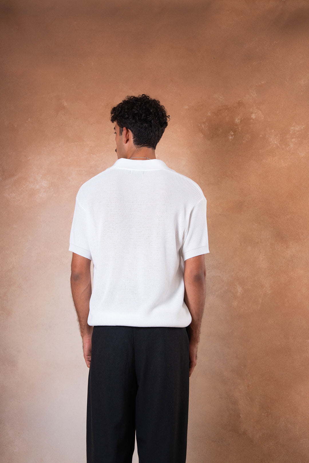 Knitted Polo - White