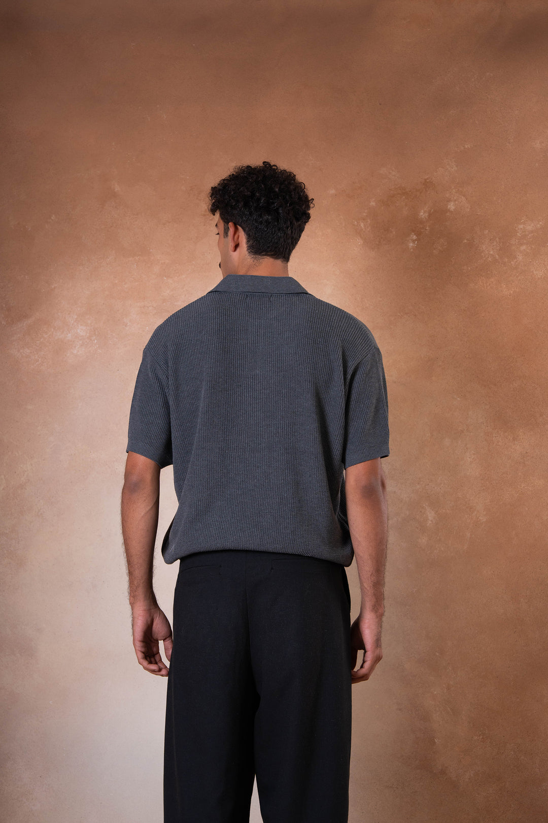 Knitted Polo - Gray