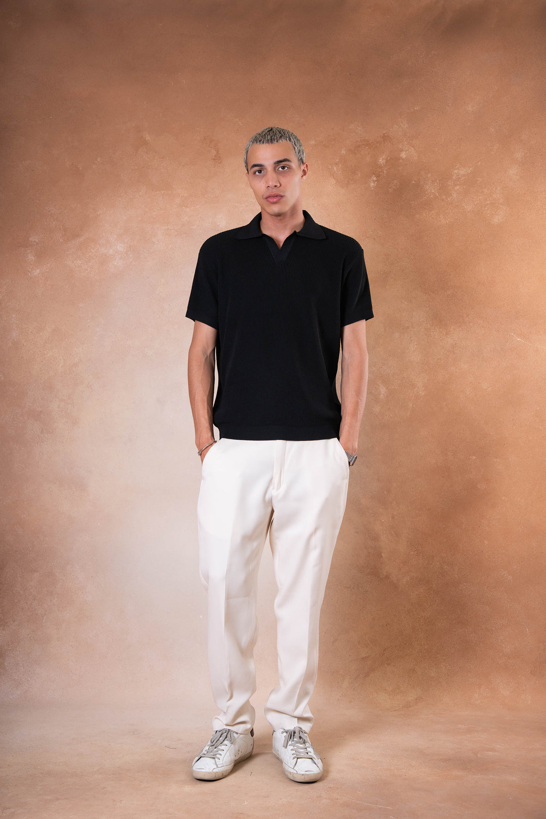 Knitted Polo - Black