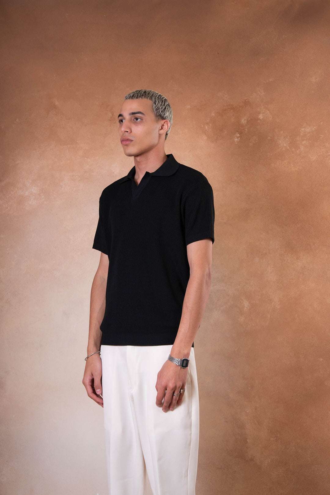 Knitted Polo - Black