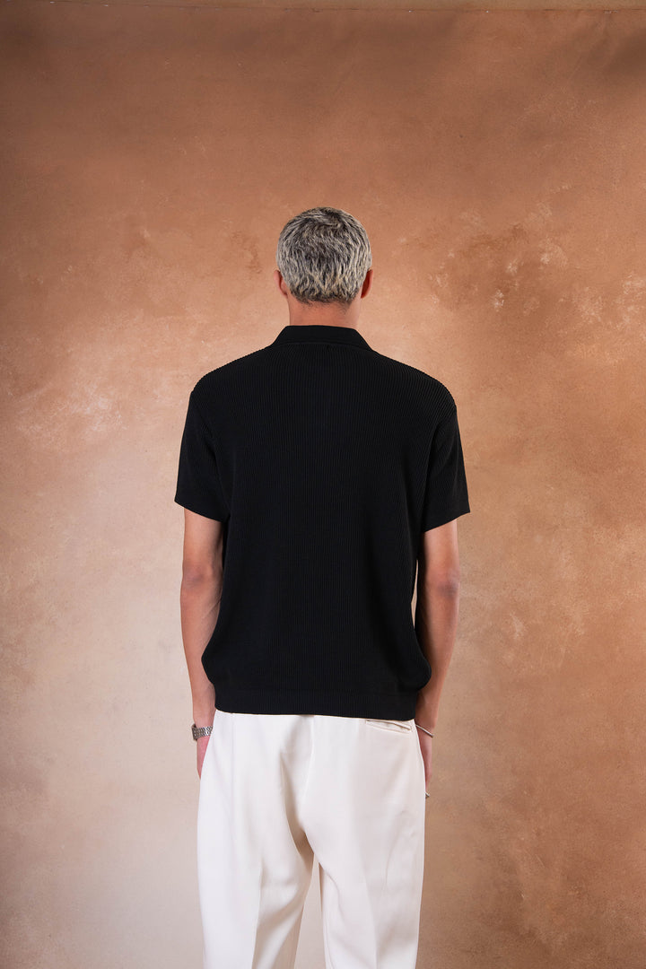 Knitted Polo - Black