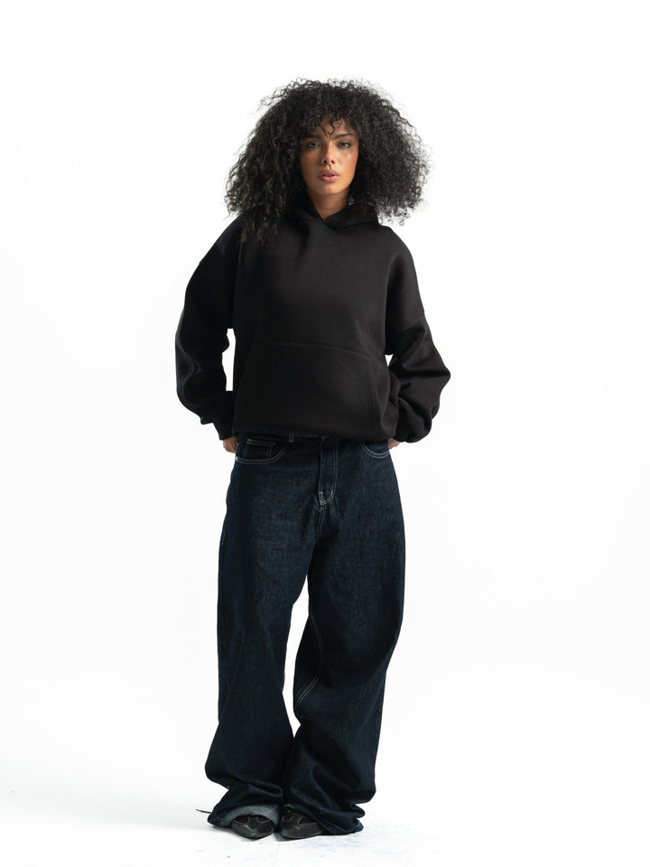 Box Fit Hoodie - Black