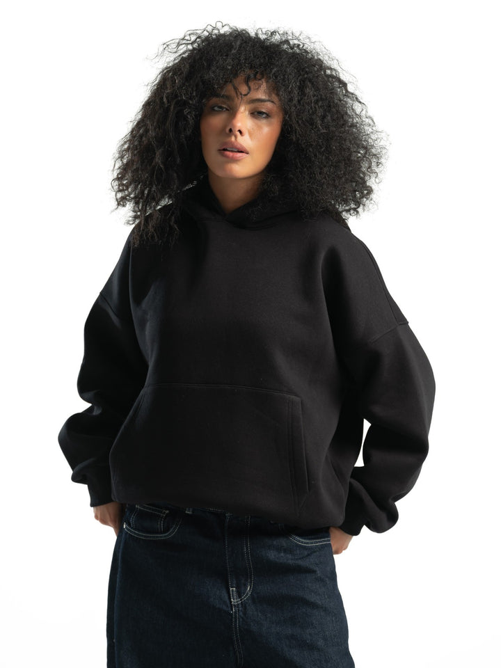 Box Fit Hoodie - Black