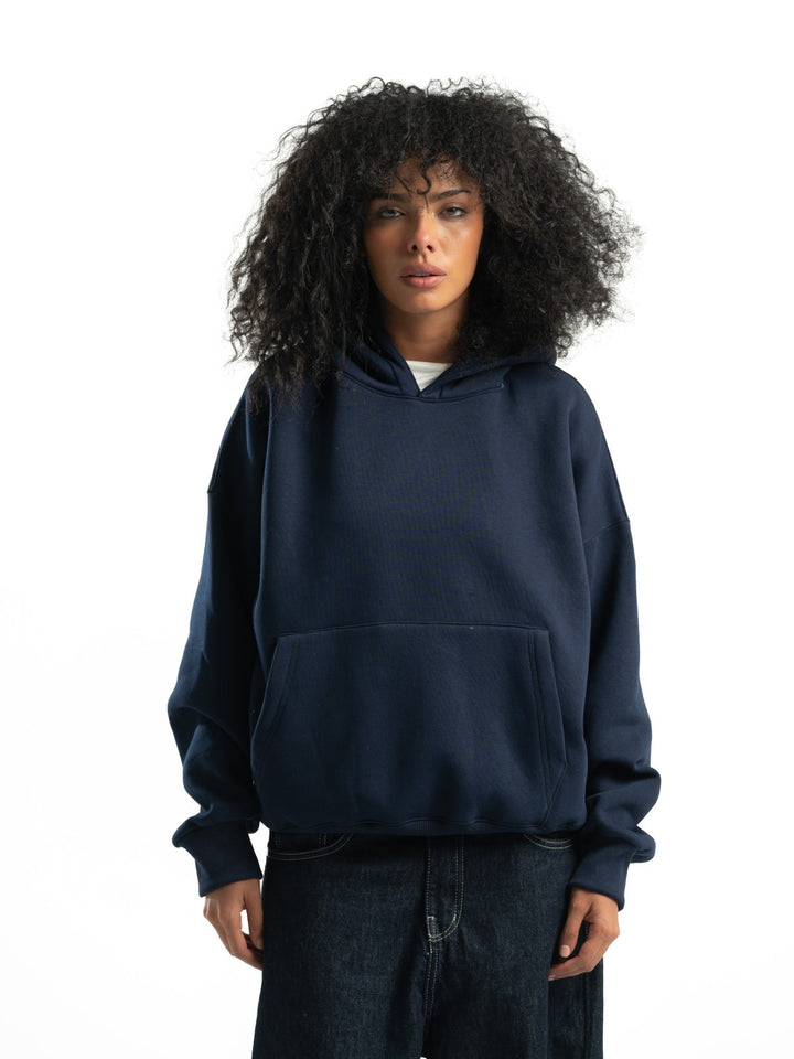 Box Fit Hoodie - Navy