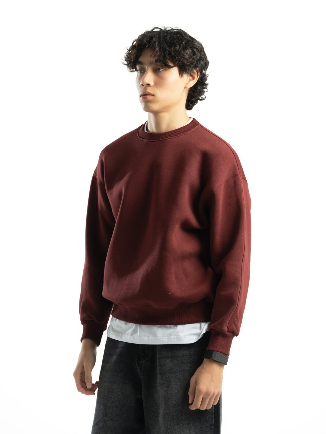Basic Crewneck – Burgundy