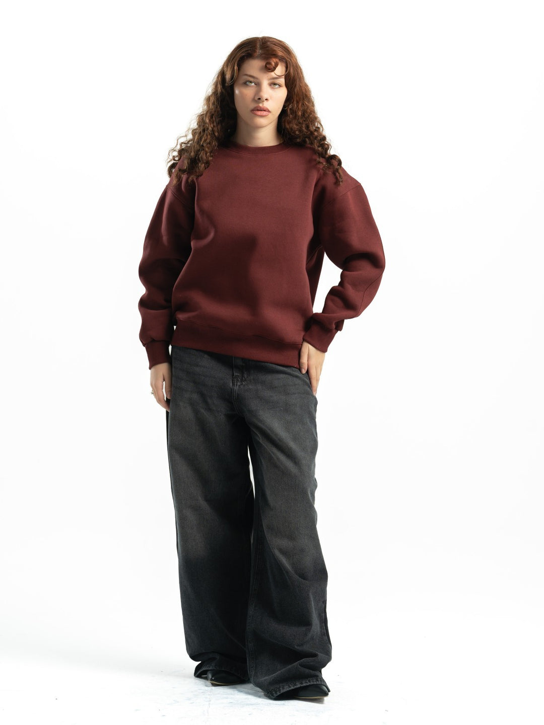 Basic Crewneck – Burgundy