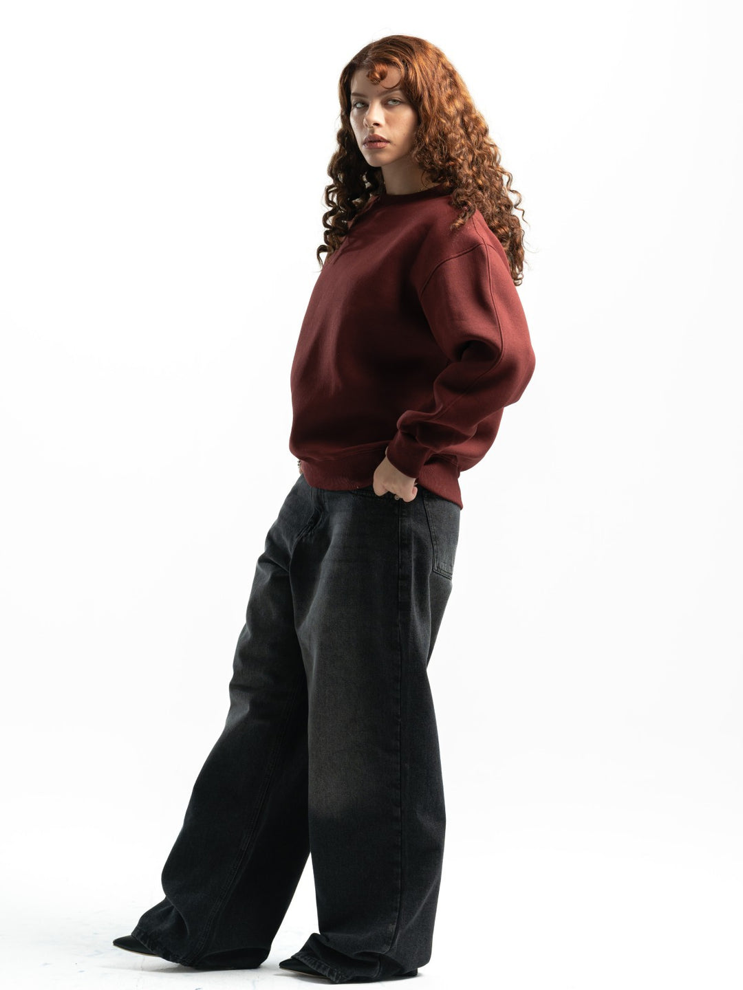 Basic Crewneck – Burgundy