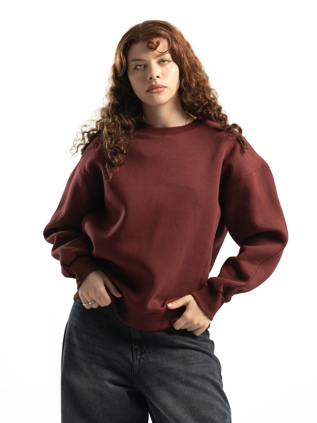 Basic Crewneck – Burgundy