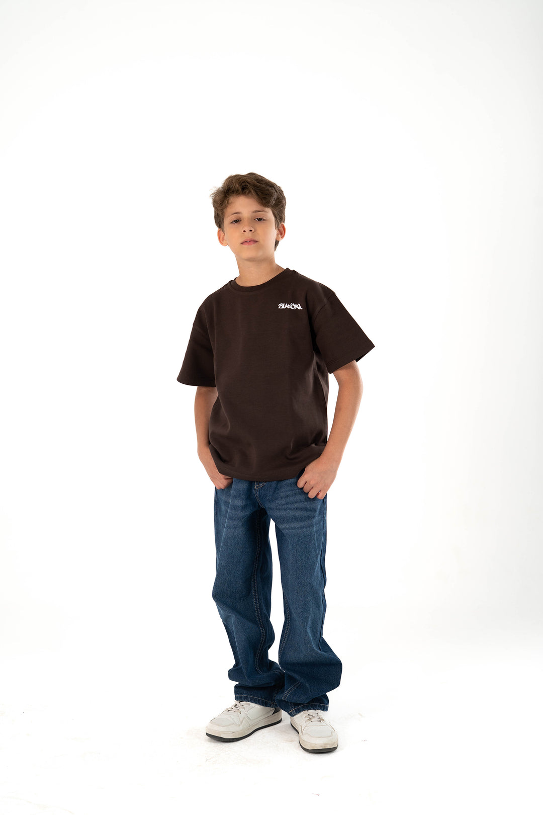 Zigzag Junior Tee — Brown