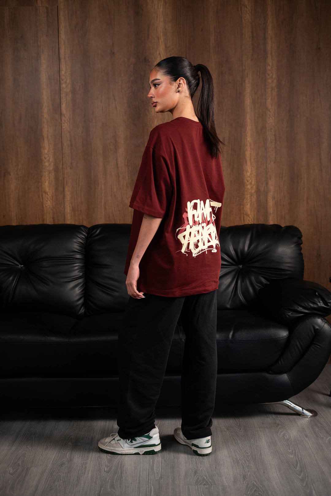 Chaos Graffiti Tee - Burgandy