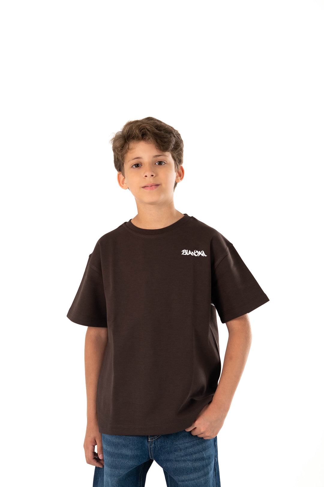 Zigzag Junior Tee — Brown